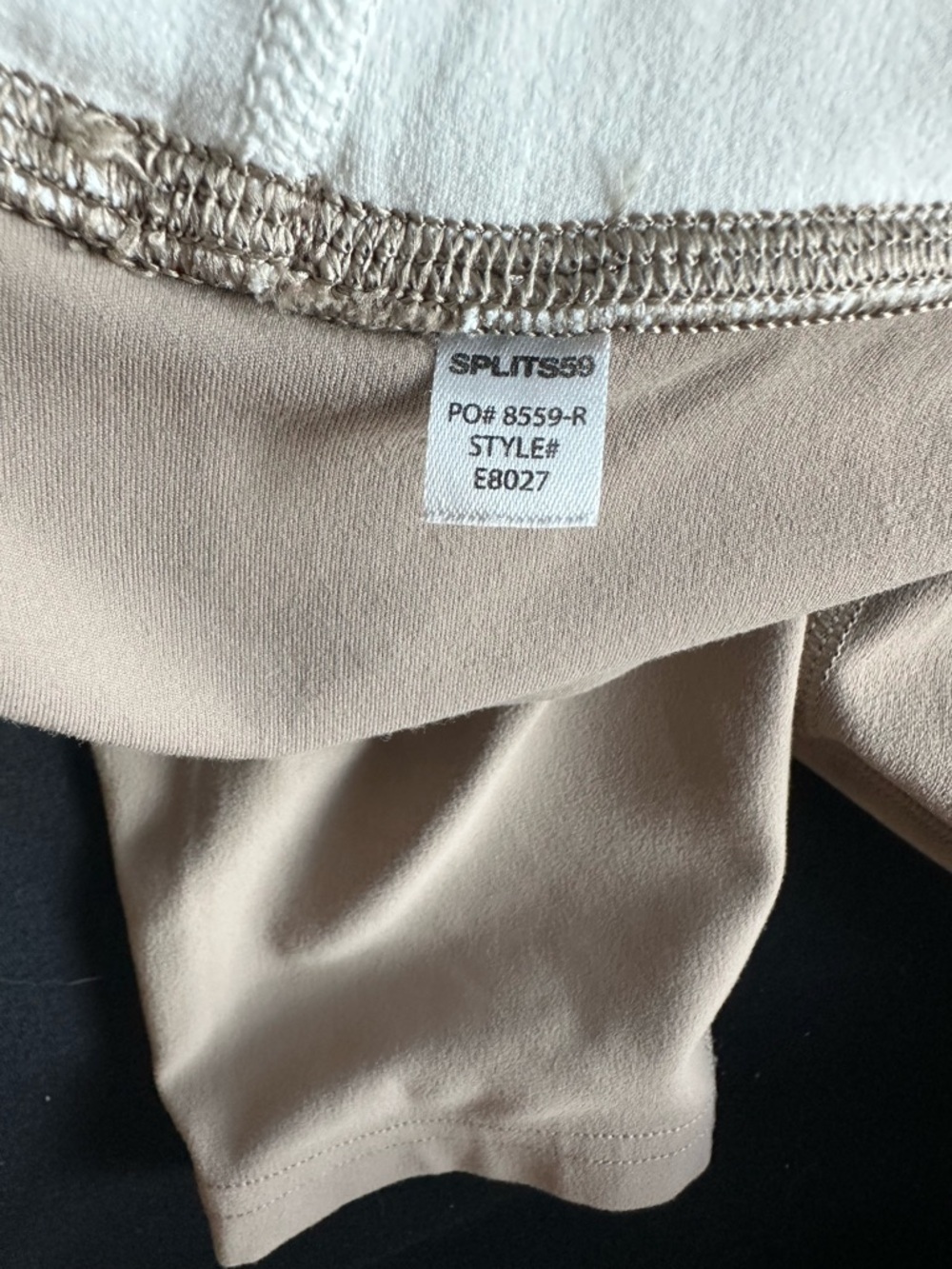 S59 Dual High-Waist Taupe Active Leggings - Women's Slim Fit latte white - Picture 10 of 12